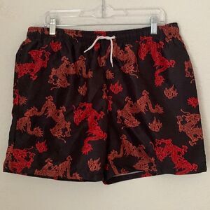 Shein the Dragons Print Men’s Swimming Shorts Size XL